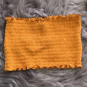 Yellow tube top / crop top